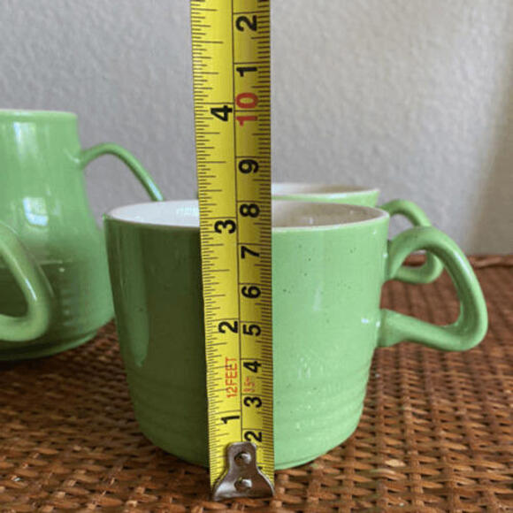 3 Small Cups and Pitcher Green Speckled - Picture 6 of 12